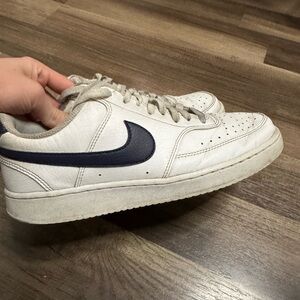 Nike Men's White and Navy Air Force 1